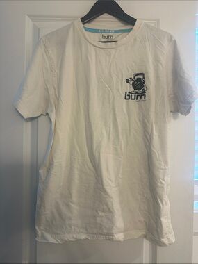 Burn White Short Sleeve Logo Tee